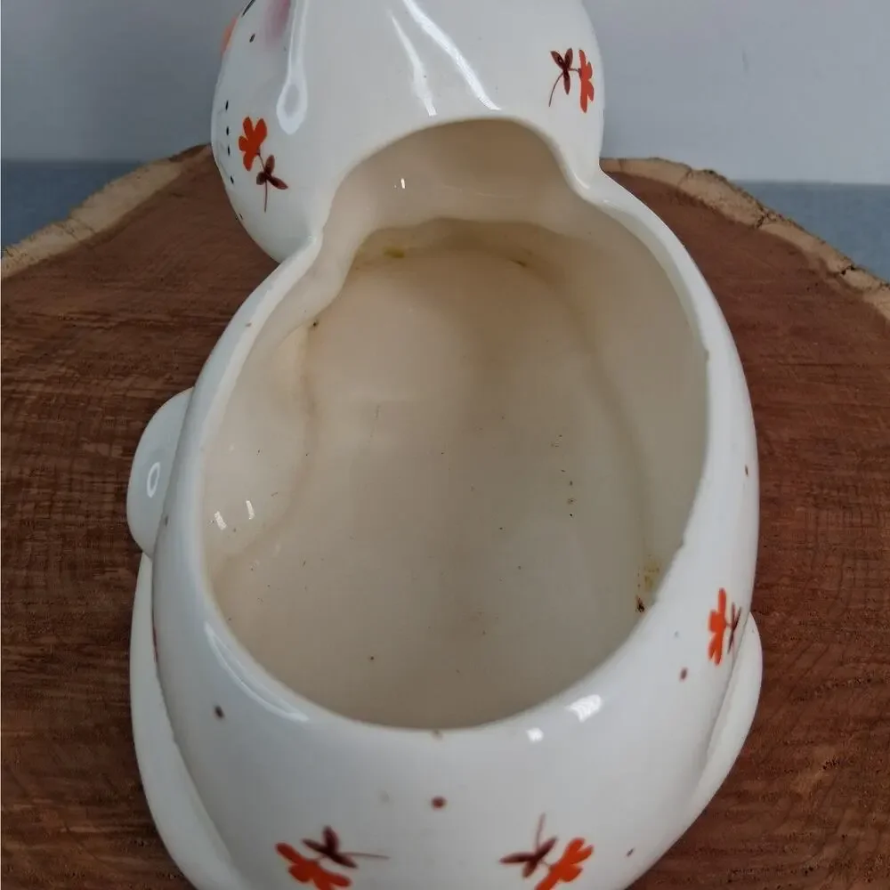 Vintage Josef Original Cat Planter Scrubby Sponge Holder Ceramic